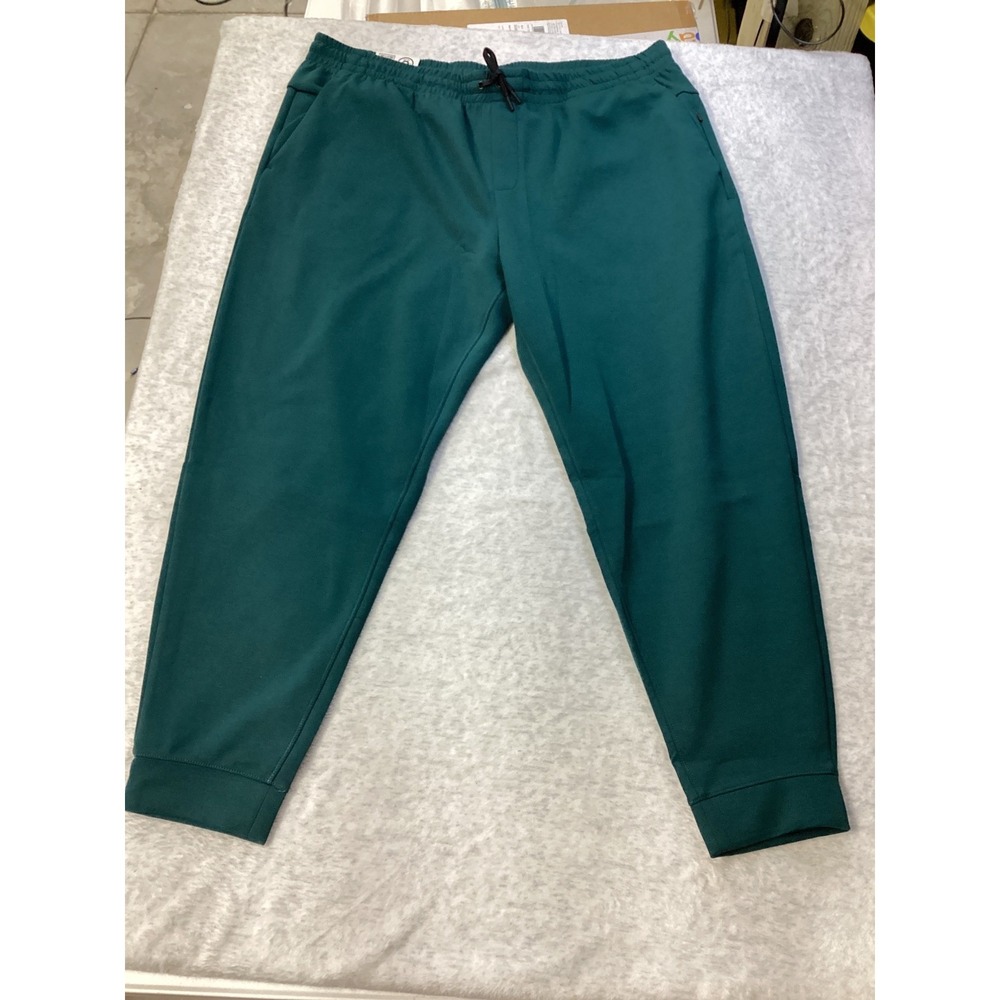 Member's Mark Mens Active Jogger XXL Teal Green Double Knit Stretch Pants NWT.